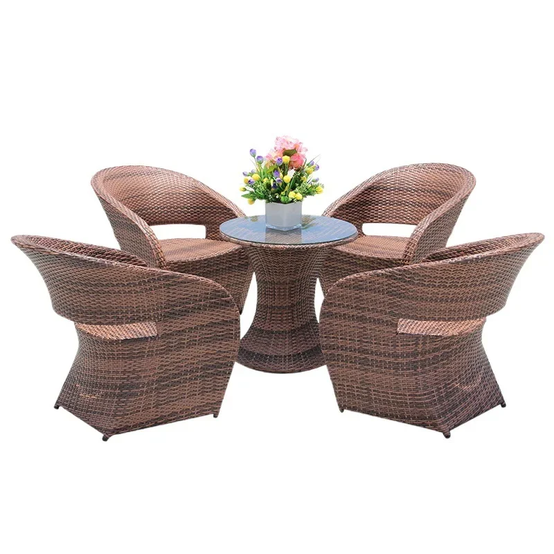 

Rattan Furniture Outdoor Leisure Tables and Chairs Homestay Bar Sales Department Designer Rattan Chair Back Chair Balcony Ra