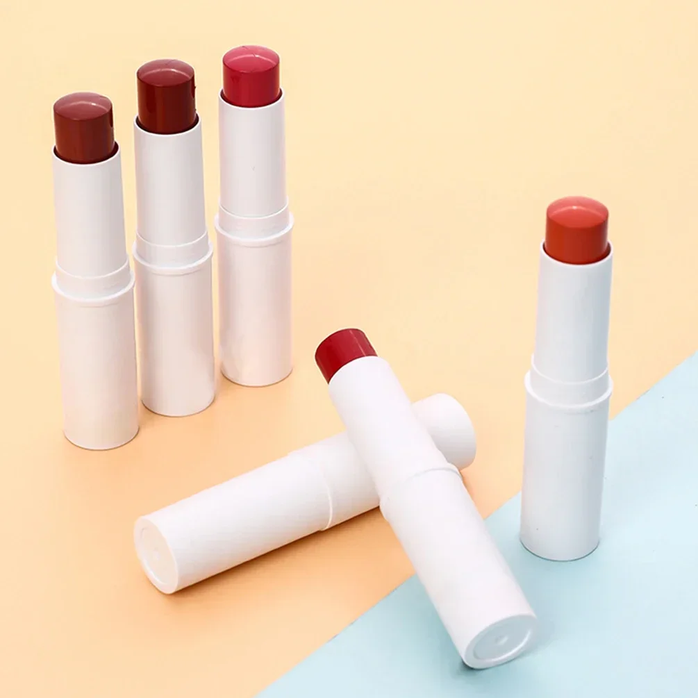 

6-color Private Label Blush Stick Custom Bulk 29g White Tube Matte Blusher Shimmer Contour Cheek Cosmetic Brighten Makeup Beauty