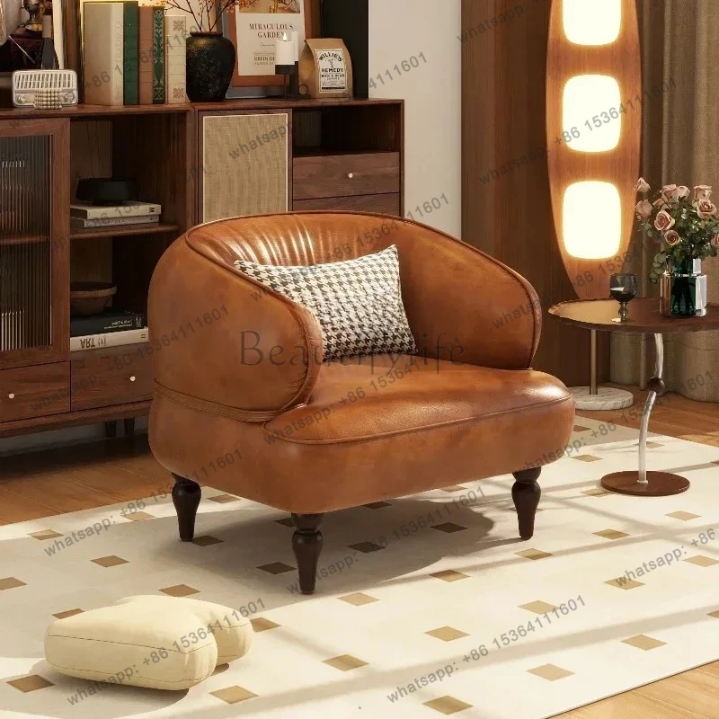 

New Arrivals Light luxur single sofa chair American retro living room antique leisure chair laz sofa S03