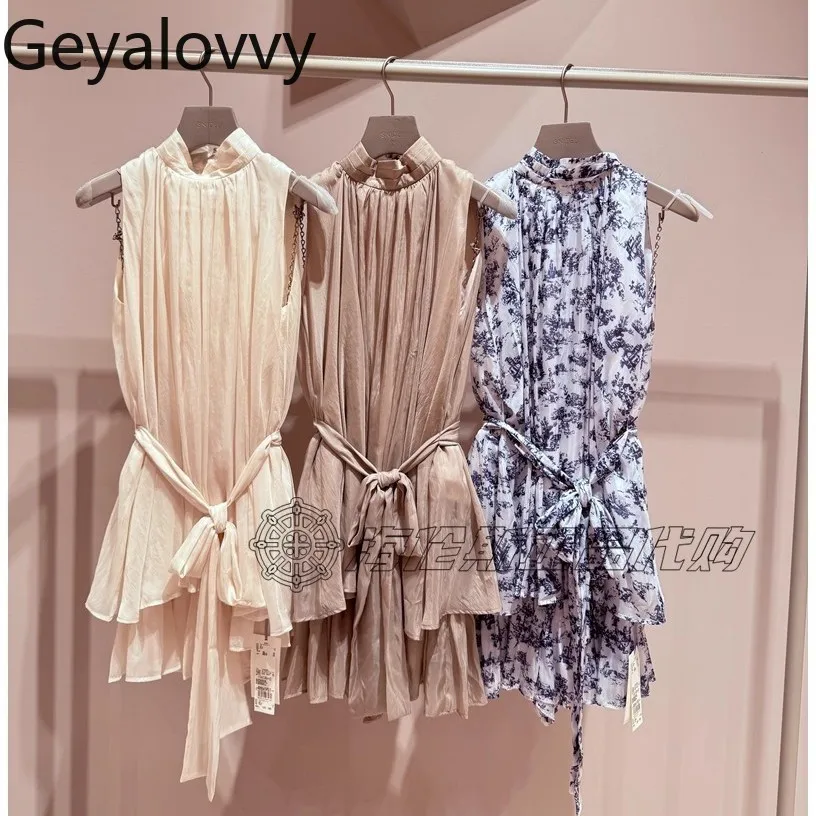 

Женские комплекты из двух предметов в японском нежном отпускном стиле, повседневная шифоновая блузка трапециевидной формы с лямкой на шее и открытыми плечами + комплект из юбки и брюк