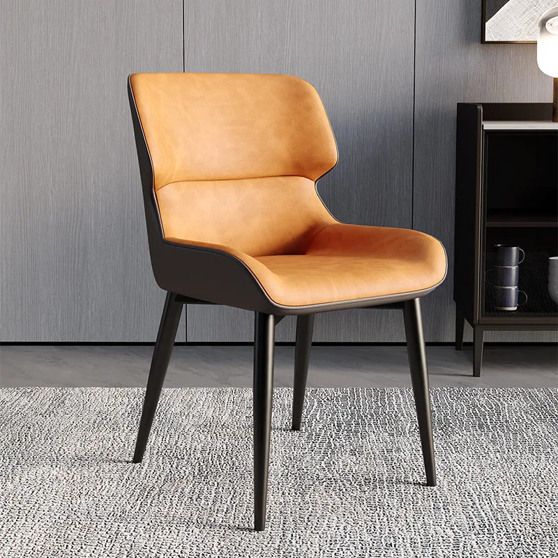 Modern Nordic Dining Chairs Minimalist Backrest Soft Seat Home Restaurant Hotel Study Desk