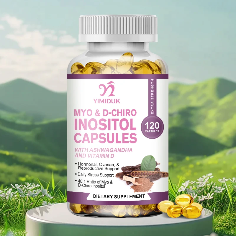

Myo-Inositol & D-Chiro Inositol Capsules Supplement with Folate Supports Ovarian Function Hormone Balance Fertility