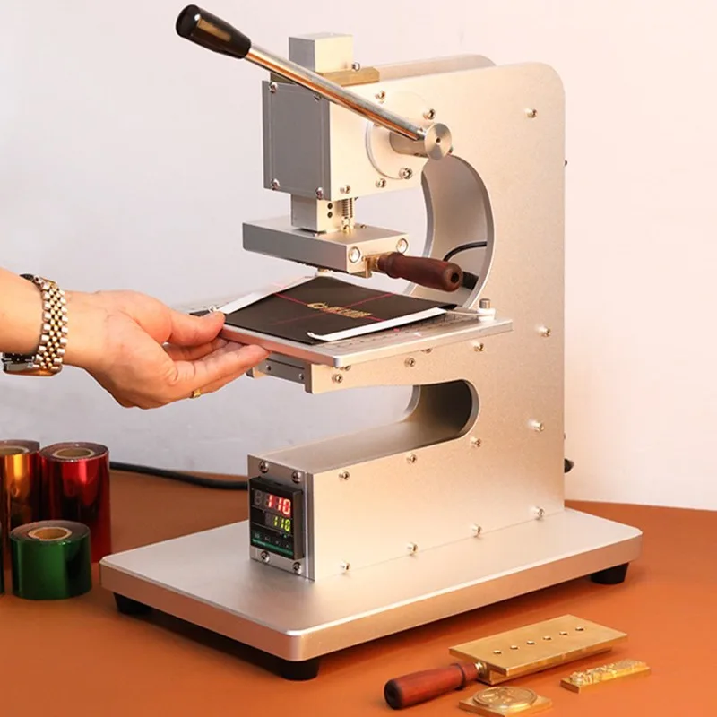 Manual Bronzing Machine Electronic Eye DIY Hot Stamping Hot Press Finished Leather Wallet Handmade Leather Goods