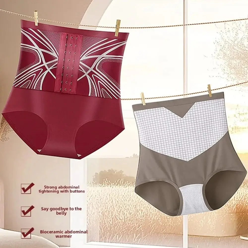 1 Pezzo Pantaloncini Modellanti Contenitivi Senza Cuciture a Doppio Strato con Compressione, Effetto Triangolare Snellente e Sollevamento Glutei, Slip Modellanti per Addome con Fibbia