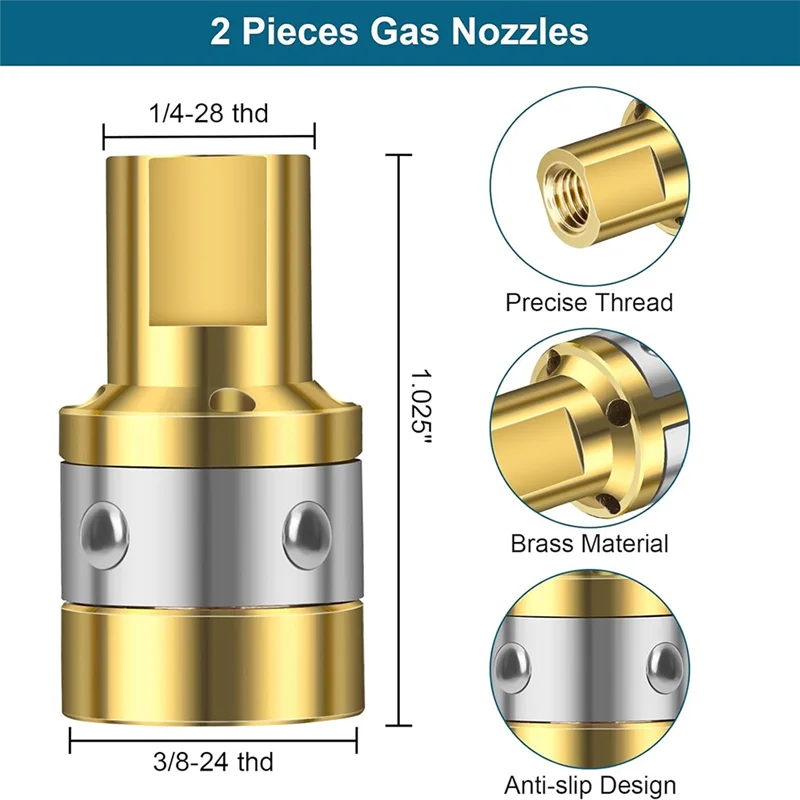 34Pc For MIG Welding Gun Accessory Kit,0.03In Contact Tip Airless Nozzle Diffuser Compatible With H-9/10 Welding Machine-A79G