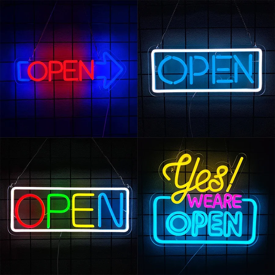 

Светодиодные неоновые вывески с USB-питанием для магазинов, ресторанов, баров, вечеринок, декора, неоновая вывеска «Да, мы работаем» для украшения стен.