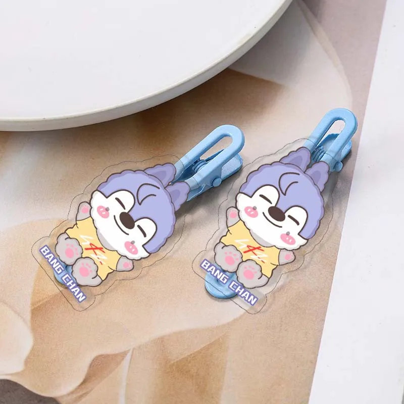 Милые аксессуары для волос SKZOO: Заколки с персонажами Stray Kids (Феликс, Банг Чан, Чанбин, Ли Ноу, Хан) – Мультяшные персонажи, подарок для девочек