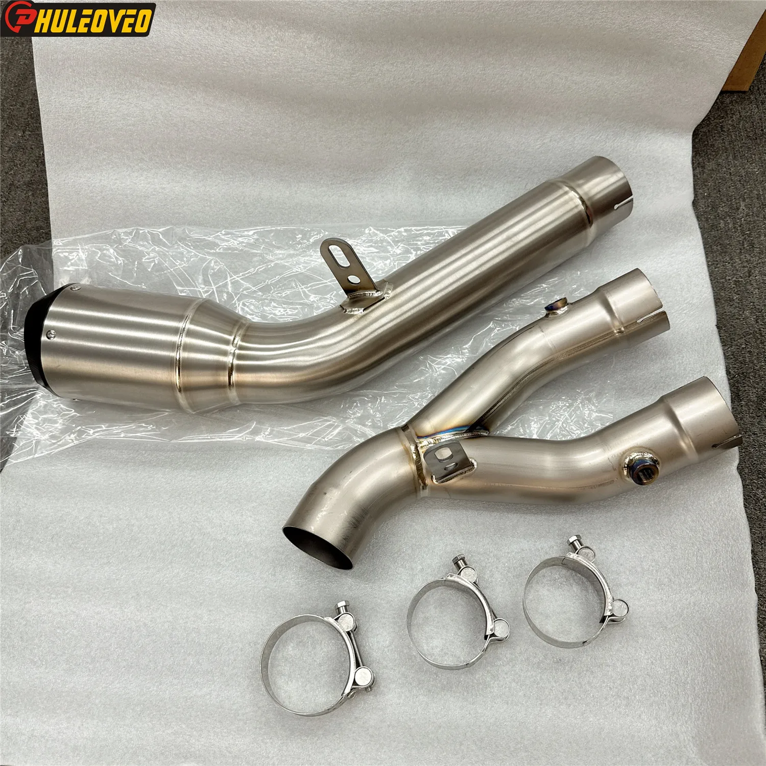 

Handmade Titanium Alloy for Yamaha YZF R1 R1M 2015-2024 Motorcycle Exhaust Muffler Middle Link Pipe