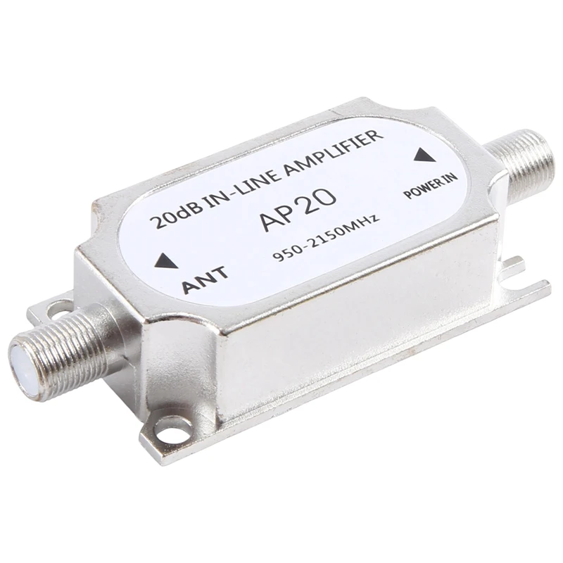 AP20 Satellite 20DB In-Line Amplifier 950-2150MHZ In-Line Amplifier Amplifier For Antenna Cable Run Channel Strength