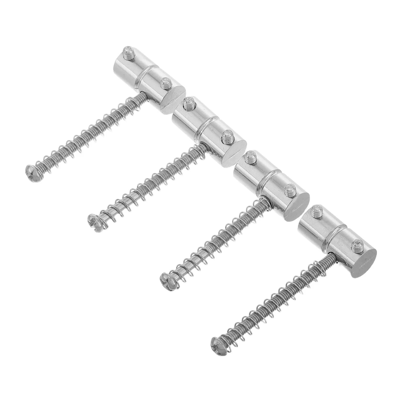 

4 Pcs Four-string Bass Bridge Nut Tailpiece Electric Guitar Parts Replacement Bridges Code Saddle