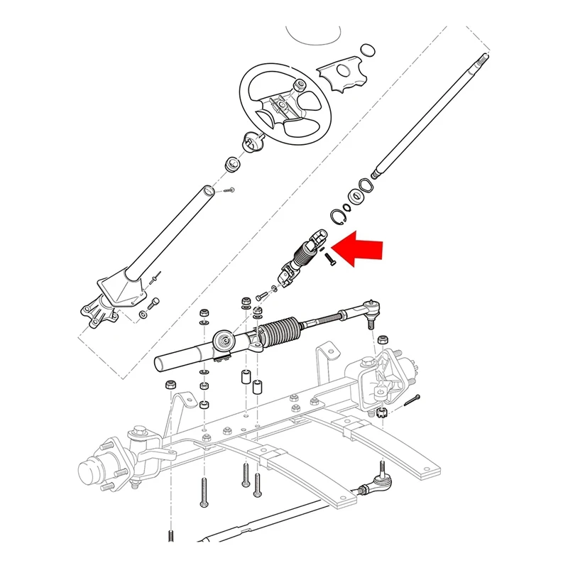 Intermediate Steering Shaft Joint For EZGO PDS Golf Cart, Steering Yoke Replace 70580G01 70580-G01