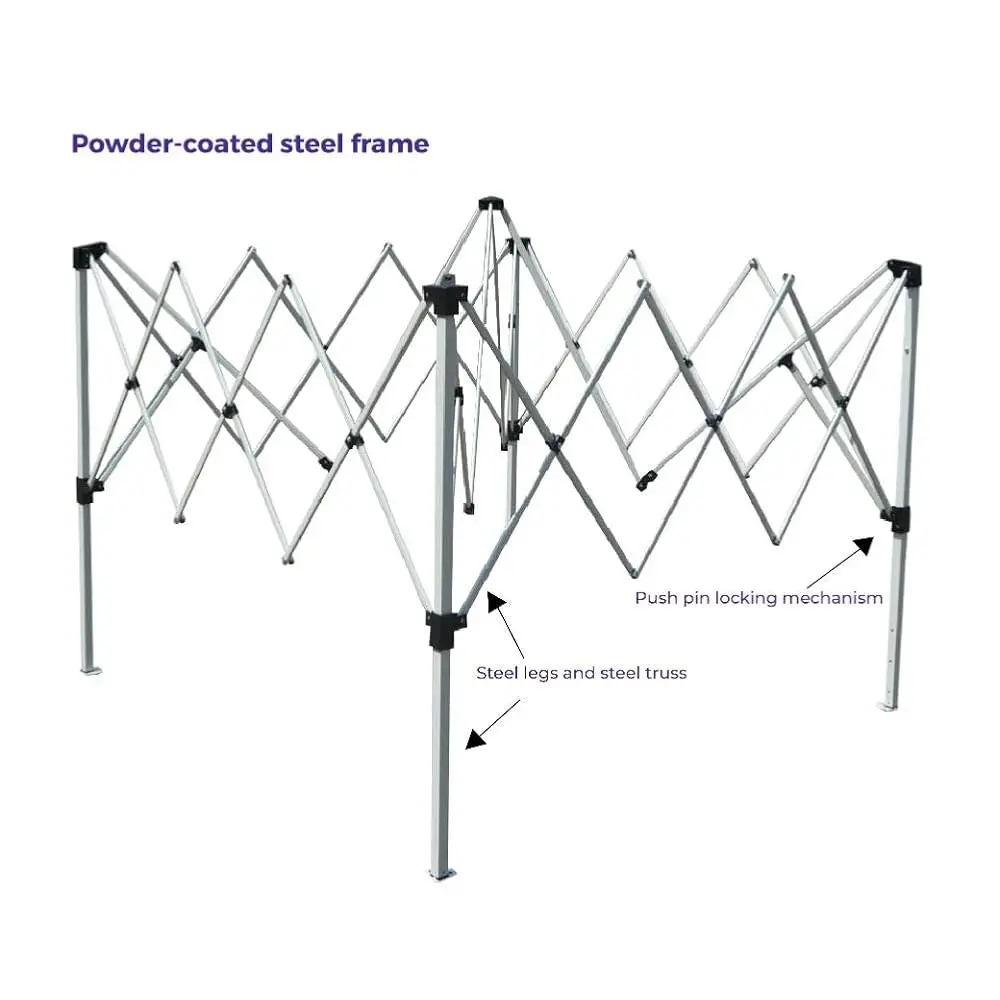 040000001 Slant Leg Canopy, 10' X 10', White-No Sidewall
