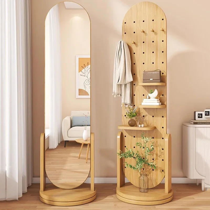 Wooden Mirror Coat Racks Cheap Luxury Clothes Standing Bedroom Garment Coat Racks Hanging Arara De Roupa Living Room Furniture