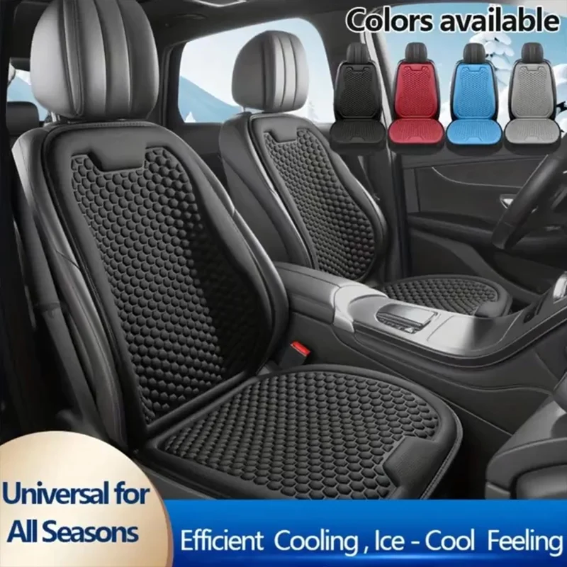 All-in-One Honeycomb Car Seat Cushion with Backrest, Easy Install Front Seat Protector Pad, Universal Fit, 4 Colors