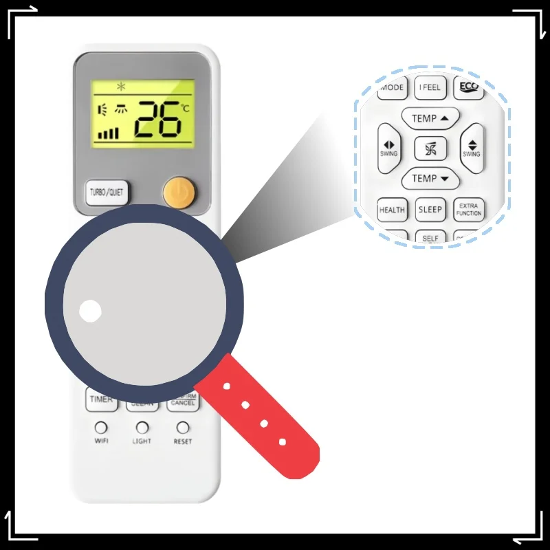 Backlit Replacement Remote Control 0010406609E, Infrared Smart Controller for Home Air Conditioner Heating and Cooling System