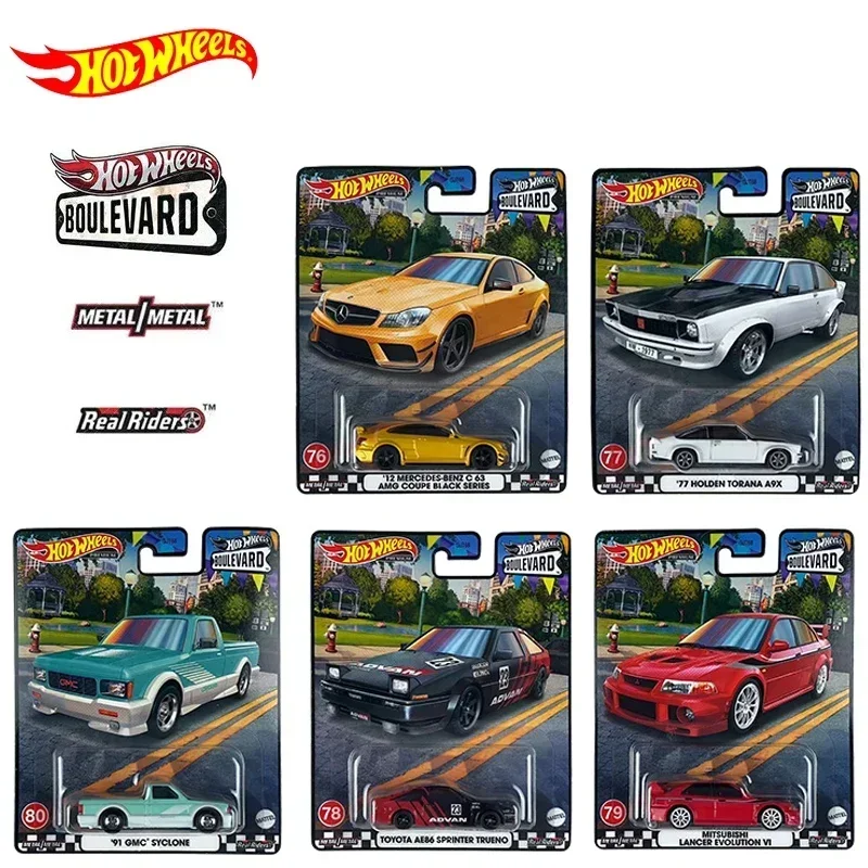 Hot Wheels-Original Premium Diecast Car para Crianças, Brinquedos para Meninos, Boulevard 16, Carro Mercedes Benz AMG, Holden Torana, Presente para