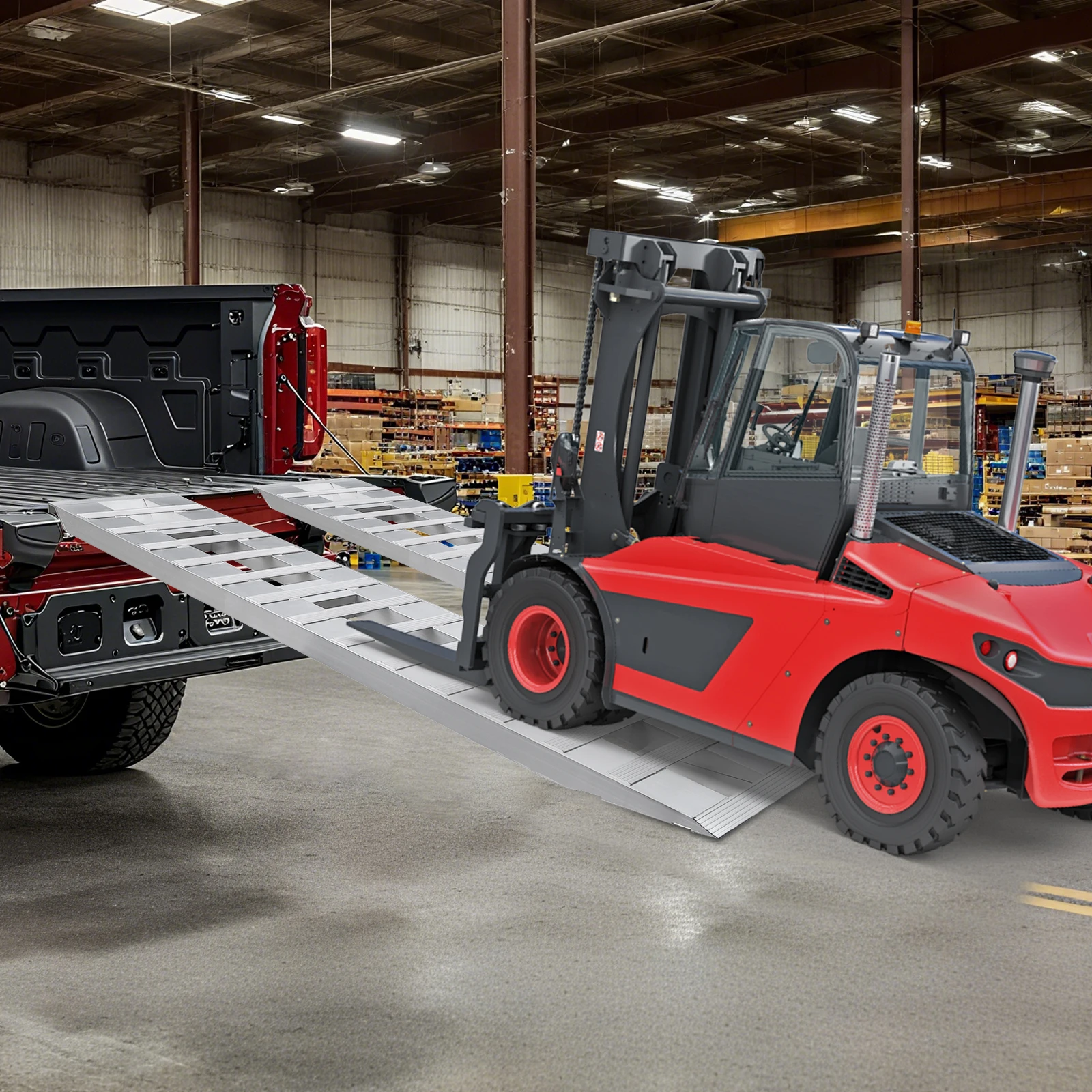 2 rampas de remolque para coche y camión de 80x15 pulgadas, rampas de remolque de aluminio, rampas de carga, capacidad de carga de 6000 libras