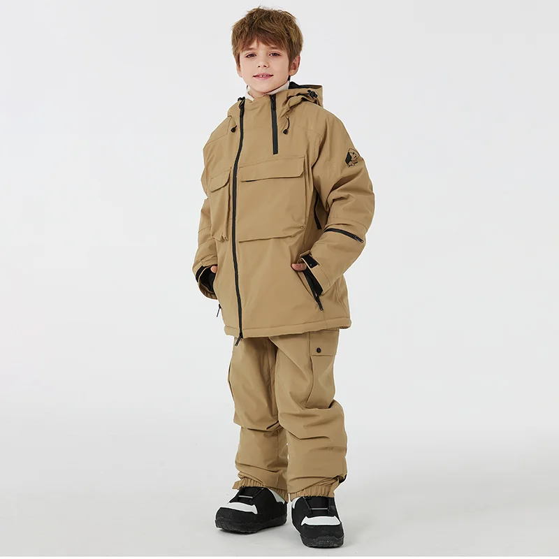 

Winter Jackets Pants Waterproof Ski Set Kids Snowsuits Girls Coat Boys Outerwear Children Snowboard Ski Suits Windproof Overalls