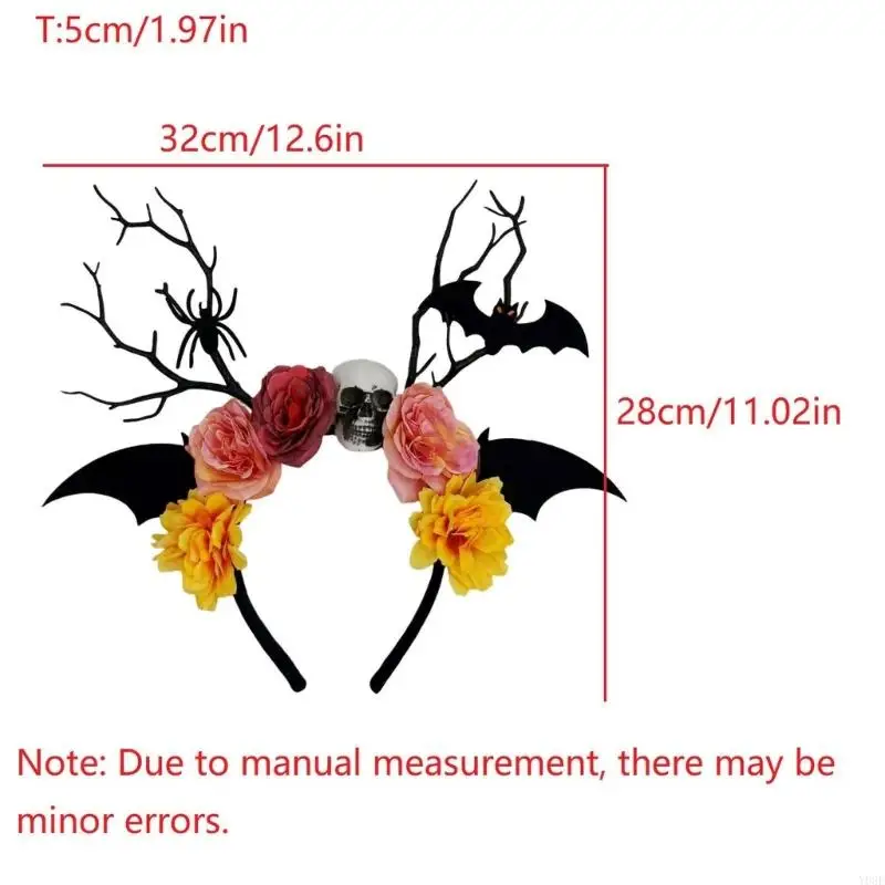 Floral Zweig Haarband Zaubern Haar Dekoration Kopfschmuck Für Frauen Mädchen Halloween Party Und Thema Event Y08E – Detail 6