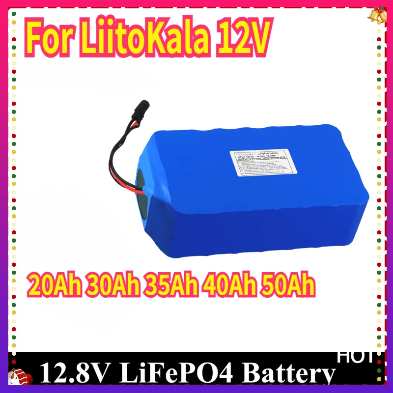 

For LiitoKala 12V 50Ah Lifepo4 Battery Pack Balanced BMS for Electric Boat and Uninterrupted Power Supply 12.8V with 4S 100A BMS