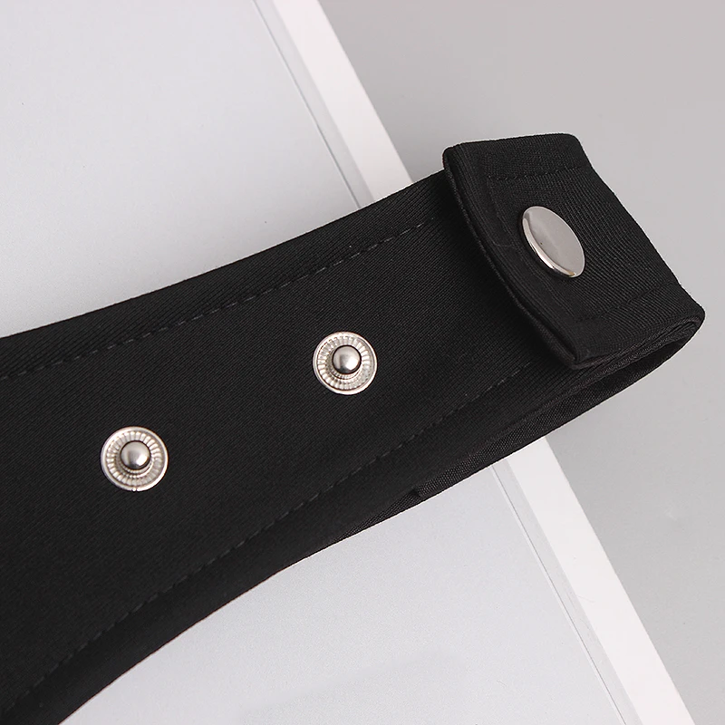 여성용 런웨이 벨트 패션 고딕 펑크 블랙 패브릭 Cummerbunds 여성 드레스 코트 코르셋 허리띠 벨트 장식 와이드 벨트