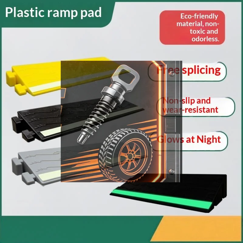 Non-Slip Durable Threshold Ramp Portable 1-4.5cm Height for Garage Entry Step Wheelchair Scooter Easy Access