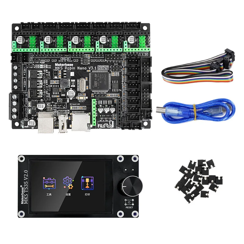 MKS Robin Nano V 3,1 Adler 32Bit 168Mhz F407 Motherboard MKS TS35 Touch Screen LCD Display 3D Drucker Teile control Board