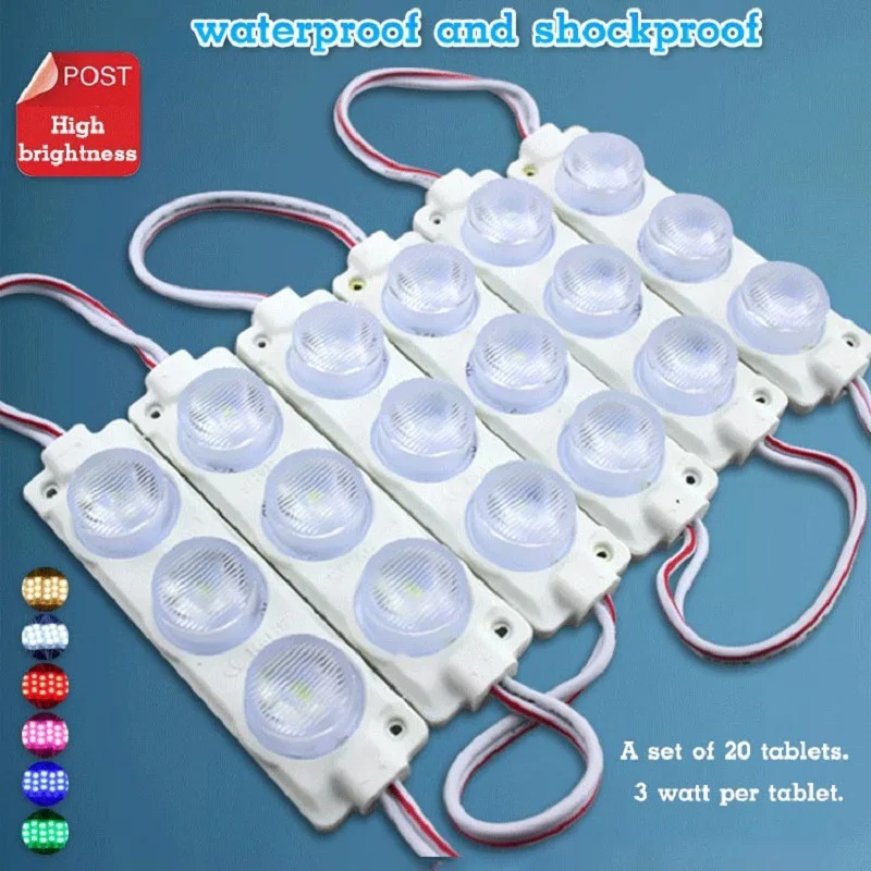 Super Bright Waterproof LED Lamp Beads LED Advertising Injection Molding Module Lightbox Decorative Lamp Lens Module