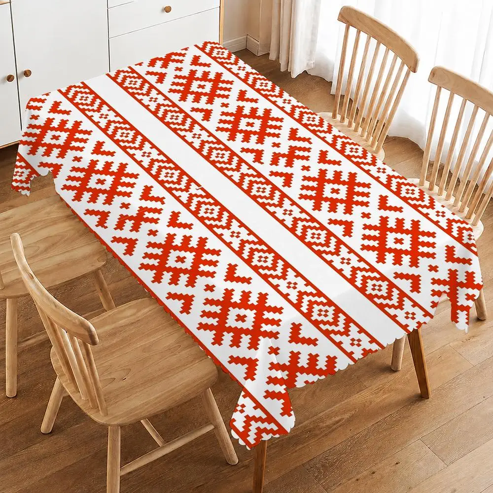 Ukraine Folk Flower Patter Table Cloth Home Party Picnic Dining Room Kitchen Desktop Dust-proof Decorative Table