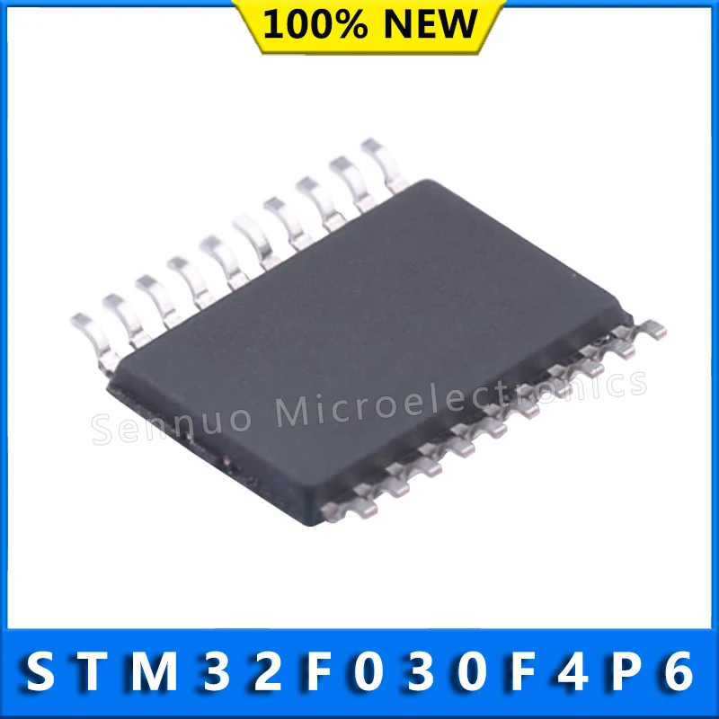1 قطعة STM32F030F4P6 20TSSOP الذراع ®   كورتيكس ® -M0 STM32F0 متحكم IC 32 بت أحادي النواة 48 ميجا هرتز 16 كيلو بايت (16 كيلو × 8) فلاش 32 بت 16 كيلو بايت