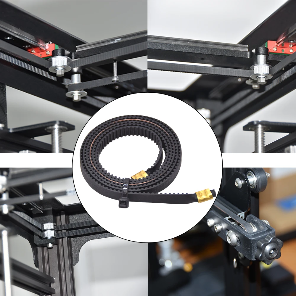 3D Printer X+Y Axis Synchronous Belt Gt2-6mm X 765 Y 720mm Closed-Loop Timing Belt Terminal For Ender-3/Ender3 Pro/Ender 3 V2