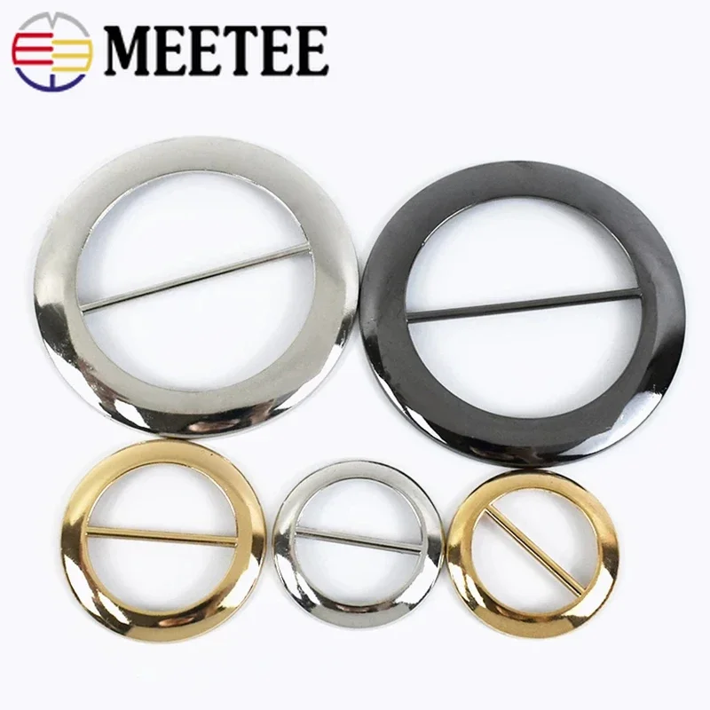 5/10Pcs 25/30/40/50mm Metal Ring Buckles Women Scarf Clasp Tri-Glide Slider Buckle for Bag Coat Belt Hooks DIY T Shirt Crafts