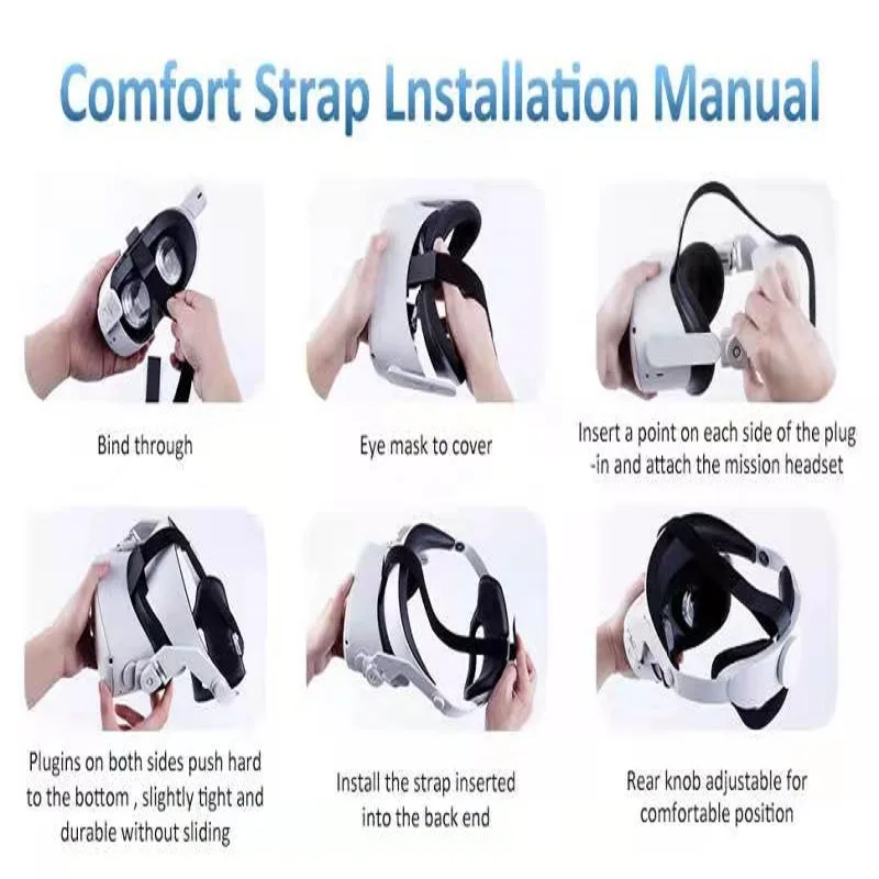 GOMRVR Head Strap For Oculus Quest 2 Halo Strap Virtual Reality Supporting forcesupport Upgrades Head Strap For Oculus Quest 2 A