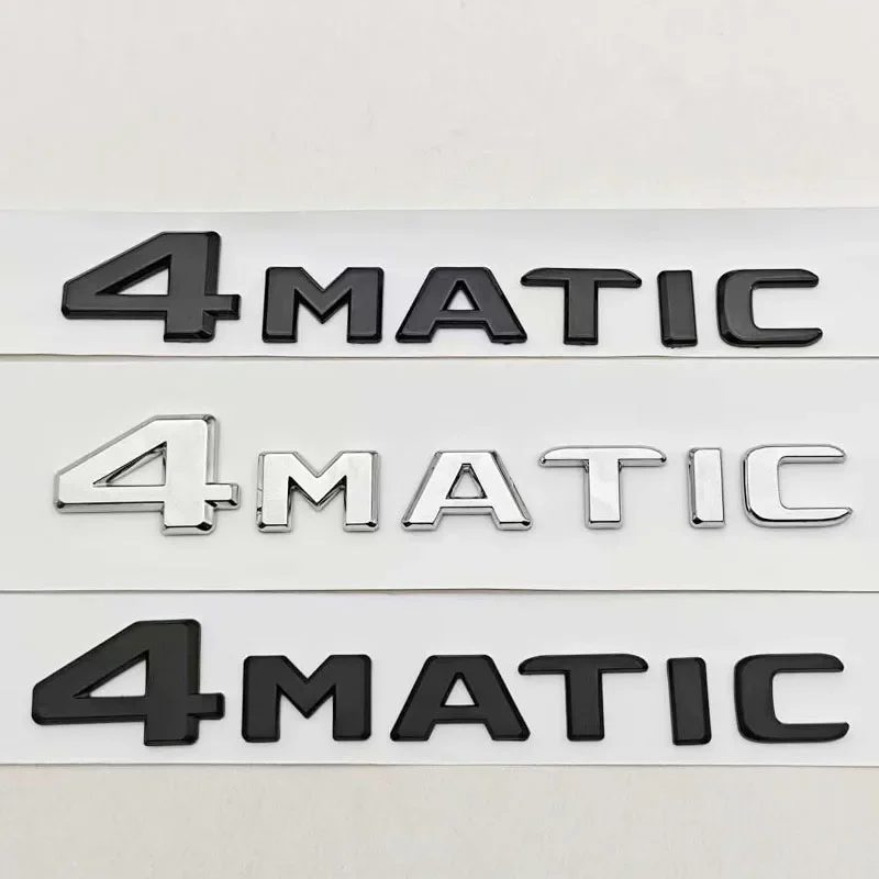 

For Mercedes Benz 4MATIC Fender Side Badge Rear Trunk Emblem Decals ABS Car Styling Logo 4 MATIC Auto Sticker Accessories