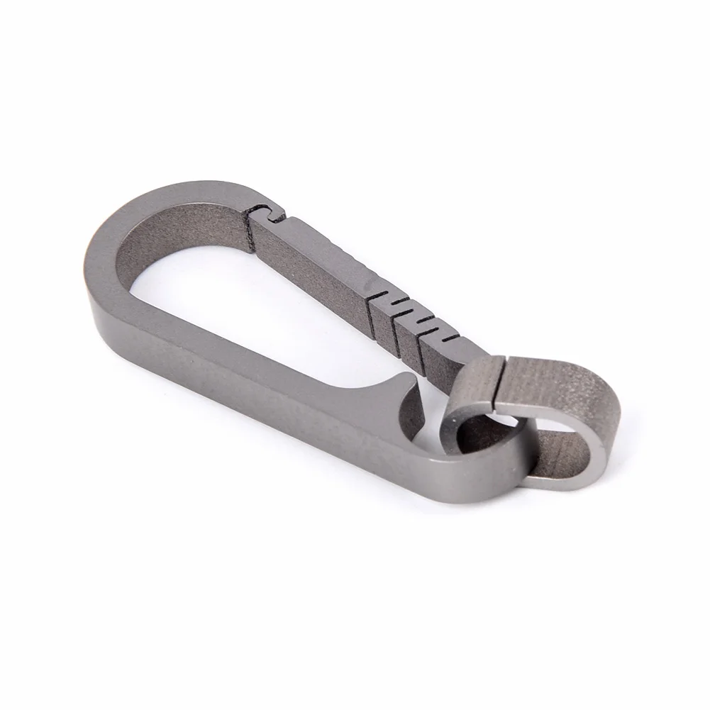 Titanium TC4 Keychain Backpack Buckle Grey/blue High Strength 55mm Hot Sale For Camping Climbing Parts Accessories