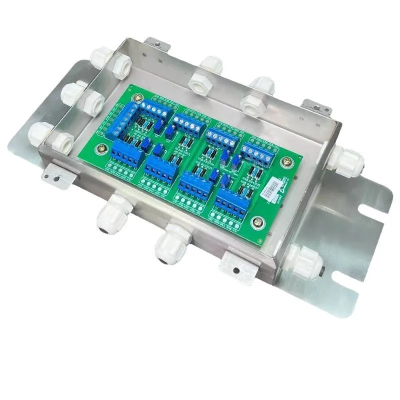 Stainless Steel Junction Box Water Resistance High Precision 4/6/8 Way Wire Box with Junction Board for 4/6/8 Weighing Load Cell