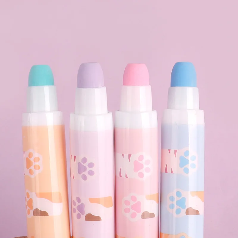 Gommes en caoutchouc patte de chat Kawaii, outil de ration d\'étudiant, gomme de pianting, fournitures scolaires et de bureau pour enfants,