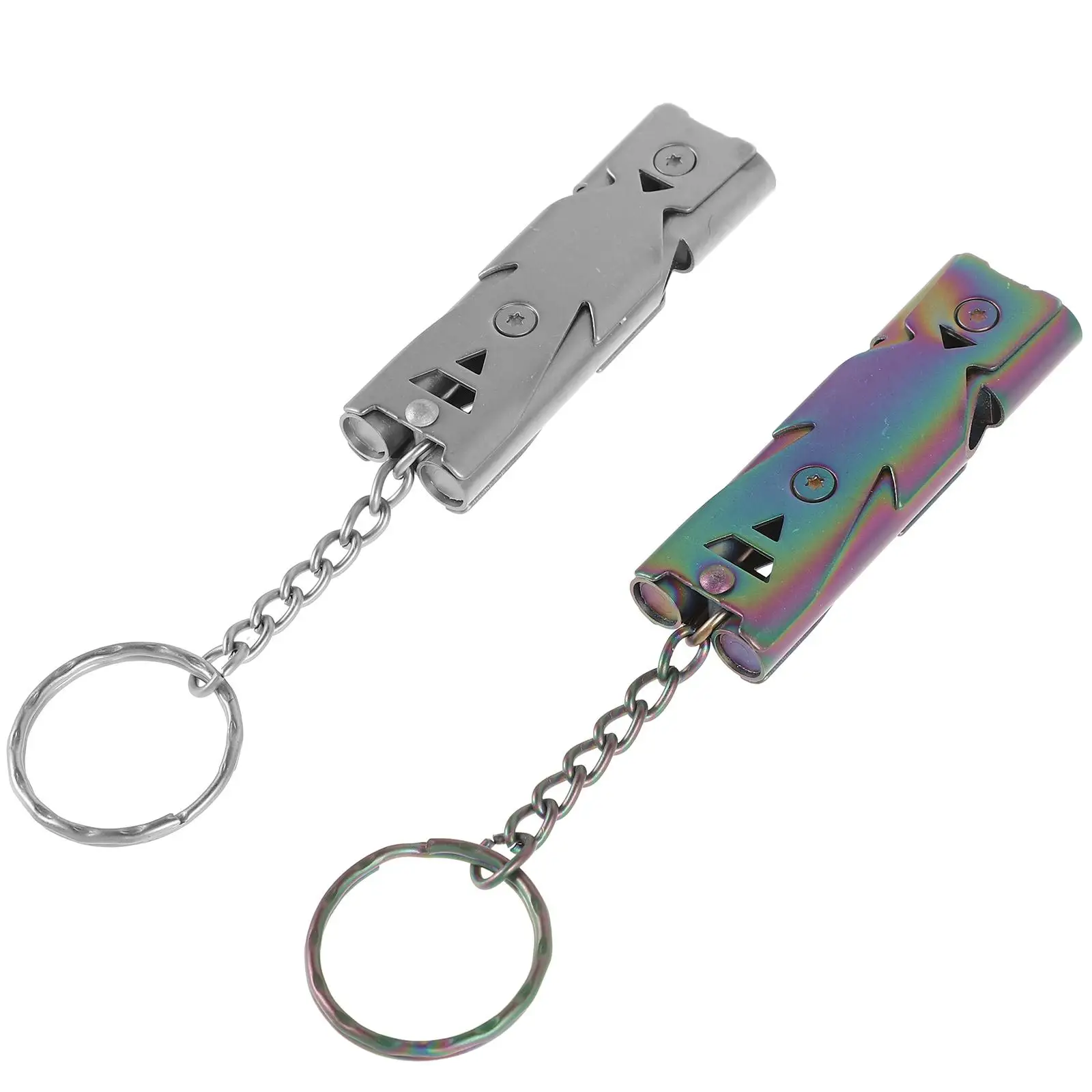 

2Pcs StainlessSteel Whistle Small Portable for BirdTraining DogSurvival OutdoorCamping PetSupplies PigeonWhistle BirdCageToy