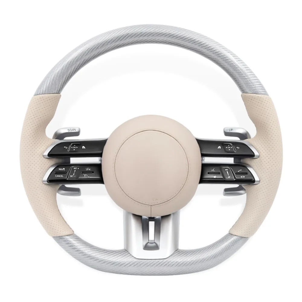 Racing Car Auto Parts Carbon Fiber Steering Wheel For Mercedes-Benz C E GLC S-Class W204 W205 W253 W221 W222 W212 W213 AMG