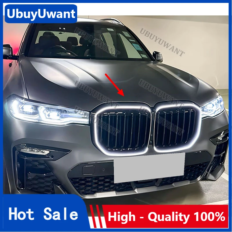 

Для BMW X7 G07 19-22 один и двойной стиль со светодиодной подсветкой, передняя решетка, бампер, сменные решетки из АБС-пластика