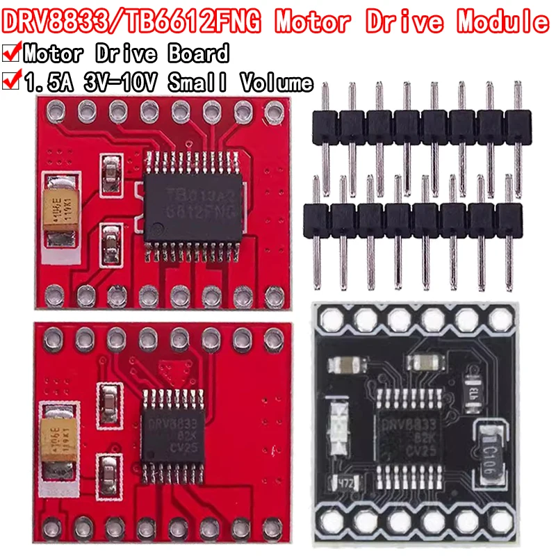 TB6612 DRV8833 Dual Motor Driver 1A TB6612FNG for Arduino Microcontroller Better than L298N