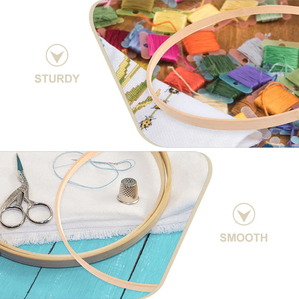 

10Pcs Bamboo Rings for Macrame Dream Catcher Hoops DIY Craft Supplies Embroidery Frame Bamboo Rings Floral Hoop