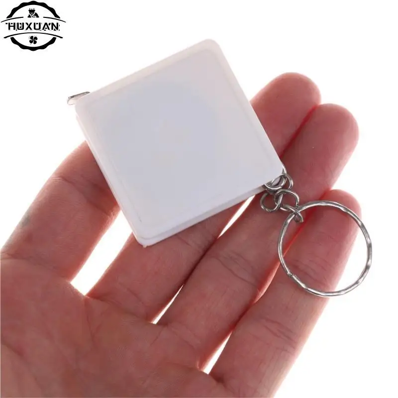 1pc Mini Tape Measure With Key Chain Plastic Portable Retractable Ruler Centimeter/Inch Tape Measure Mini Measuring Tool Random