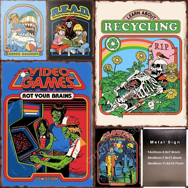 Vintage Metal Tin Sign Steven Rhodes Arts Classic Anime Wall Decor Custom Return DIY Plaques for Bar Cafe Man Cave Home Poster