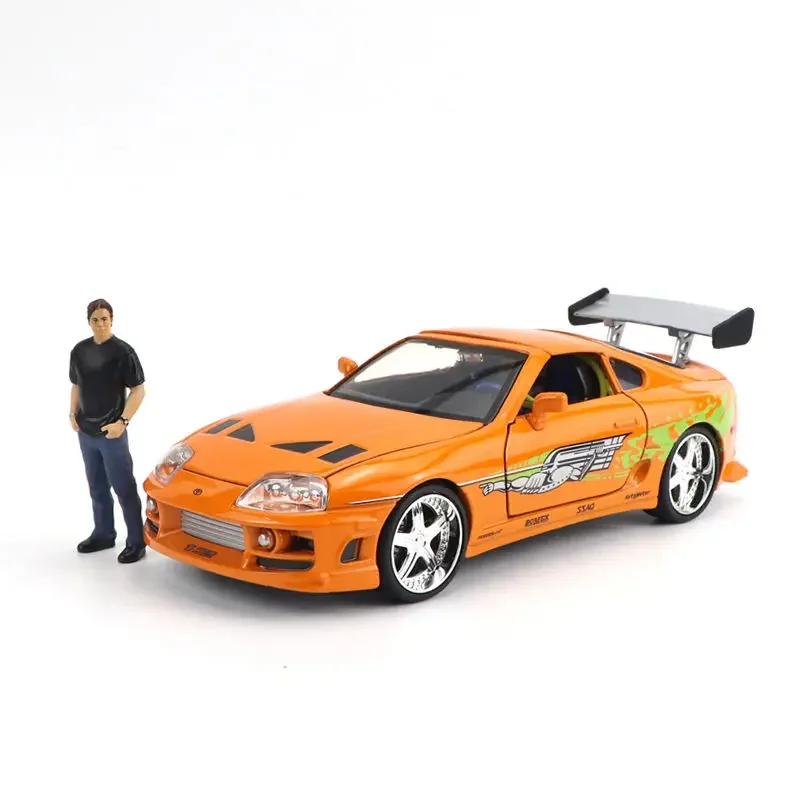 Jada 1:24 Fast and Furious Brian’s 1995 Toyota Supra High Simulation Diecast Metal Alloy Model Car kids Toy Gift Collection