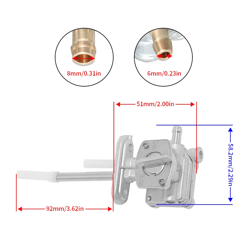 Motorcycle Gas Tank Fuel Petrol Petcock Valve Switch For Kawasaki ZR400 ZRX ZRX-II ZR750 EN500 Vulcan 500 LTD Zephyr  51023-1267