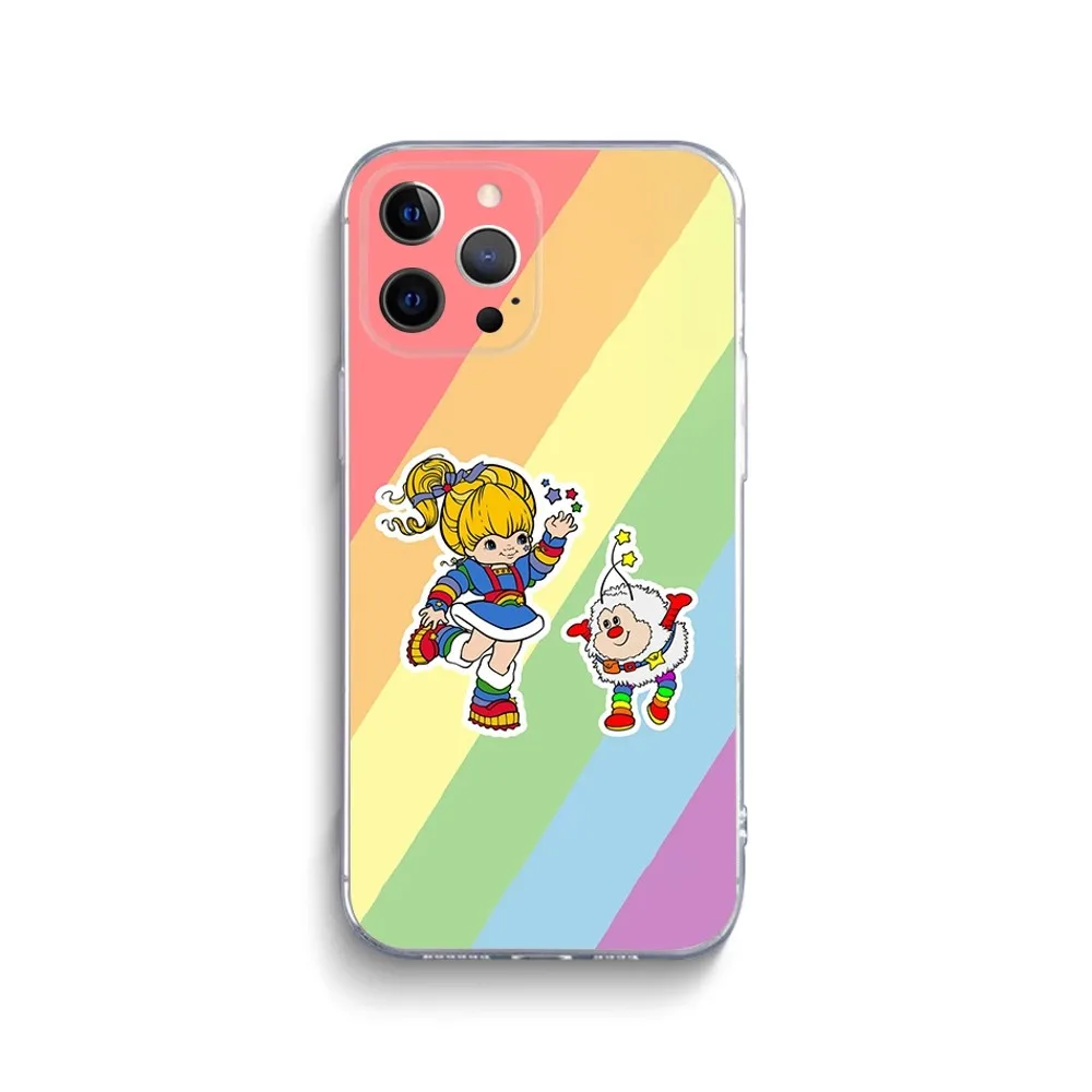 Cartoon R-Rainbow Brite Phone Case For iPhone 15,14,13,12,11 Plus,Pro,Max,XR,XS,X,7,8 Plus,SE,Mini Transparent Silicone Soft