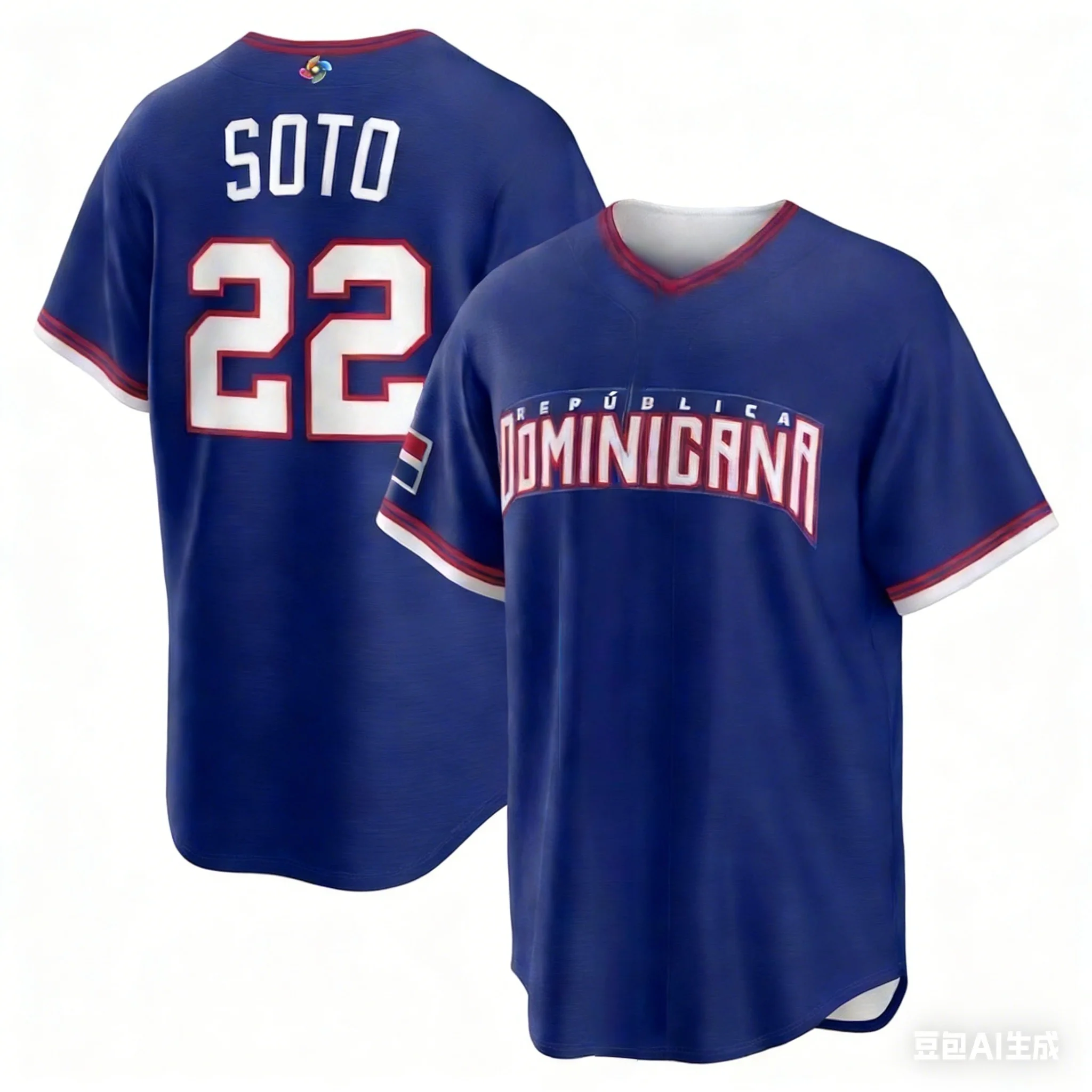 Camiseta de Béisbol de República Dominicana 2026 con Impresión 3D, 22 Soto, Tatis Jr, Guerrero Jr, Camiseta Deportiva del Equipo Nacional WBC para Hombre