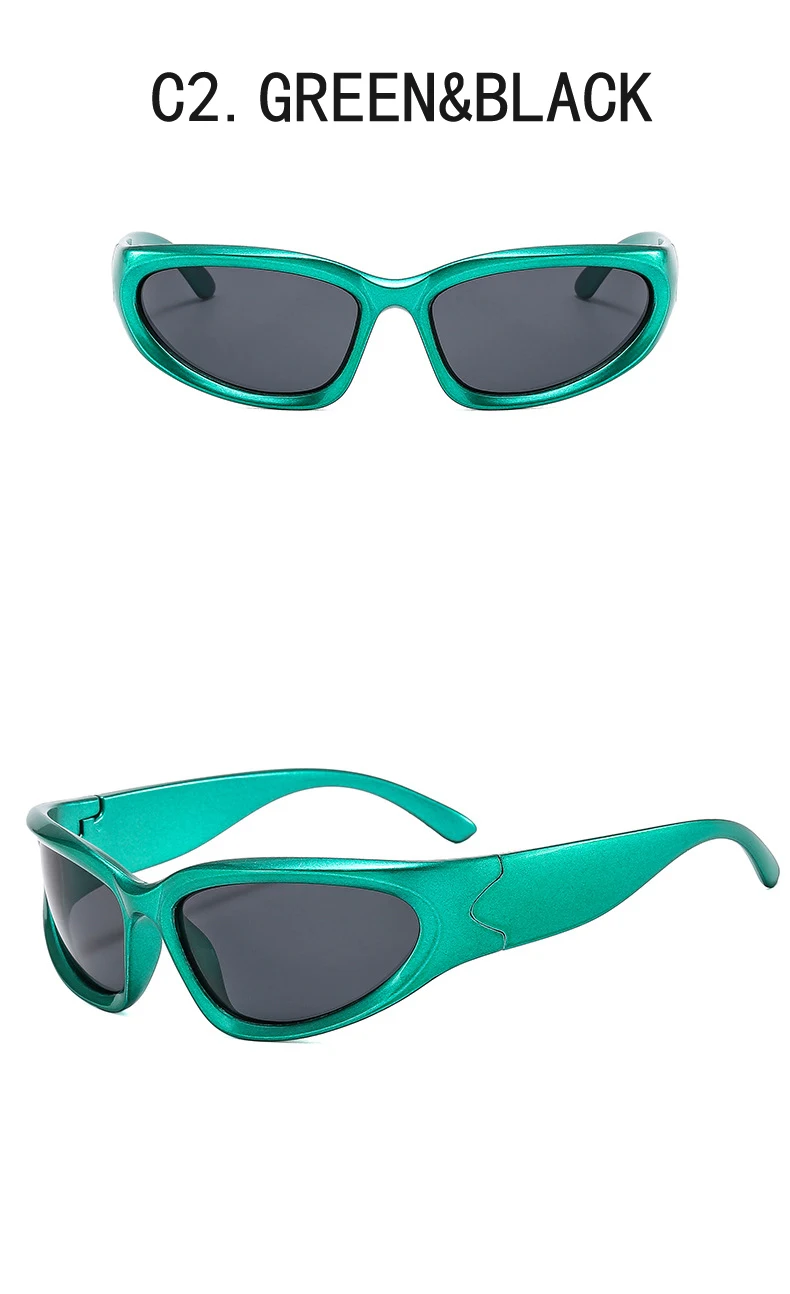 Steampunk Mode Goggle Frauen Sonnenbrille Weibliche Männer Punk Sonnenbrille Vintage Shades Brillen Dame Reiten Brillen UV400 – Detail 13