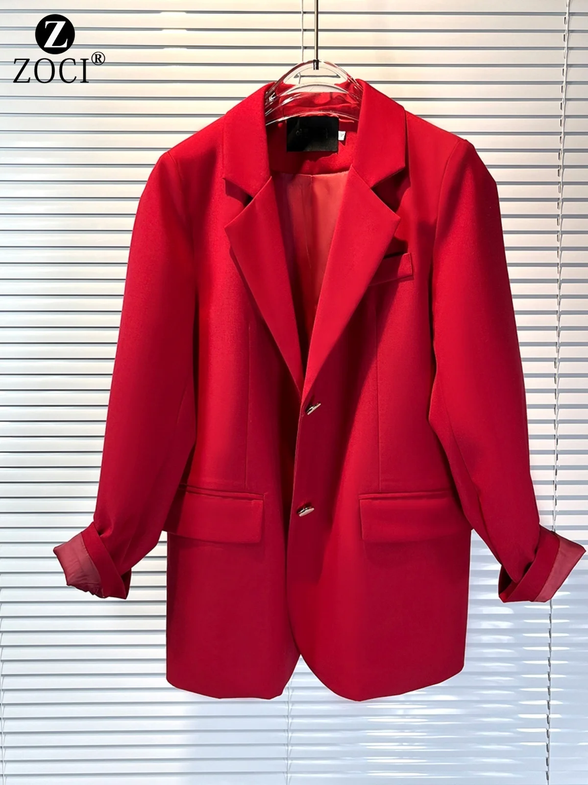 

[ZOCI] Red Jacket Women 2024 New Autumn Casual Work Clothes, Professional Temperament, This Year's Popular Suit